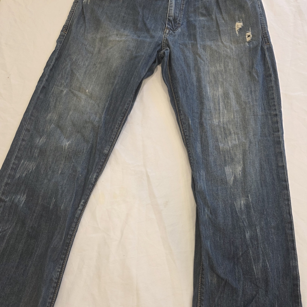 Sean John Hamilton Distressed Ripped Denim Relaxed Fit Jeans Men W36 L32 - Picture 11 of 11
